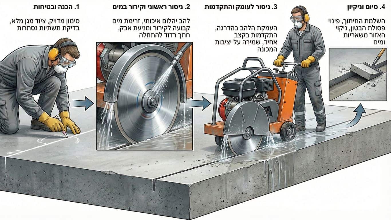 איך מבצעים ניסור בטון ברצפה בצורה נכונה
