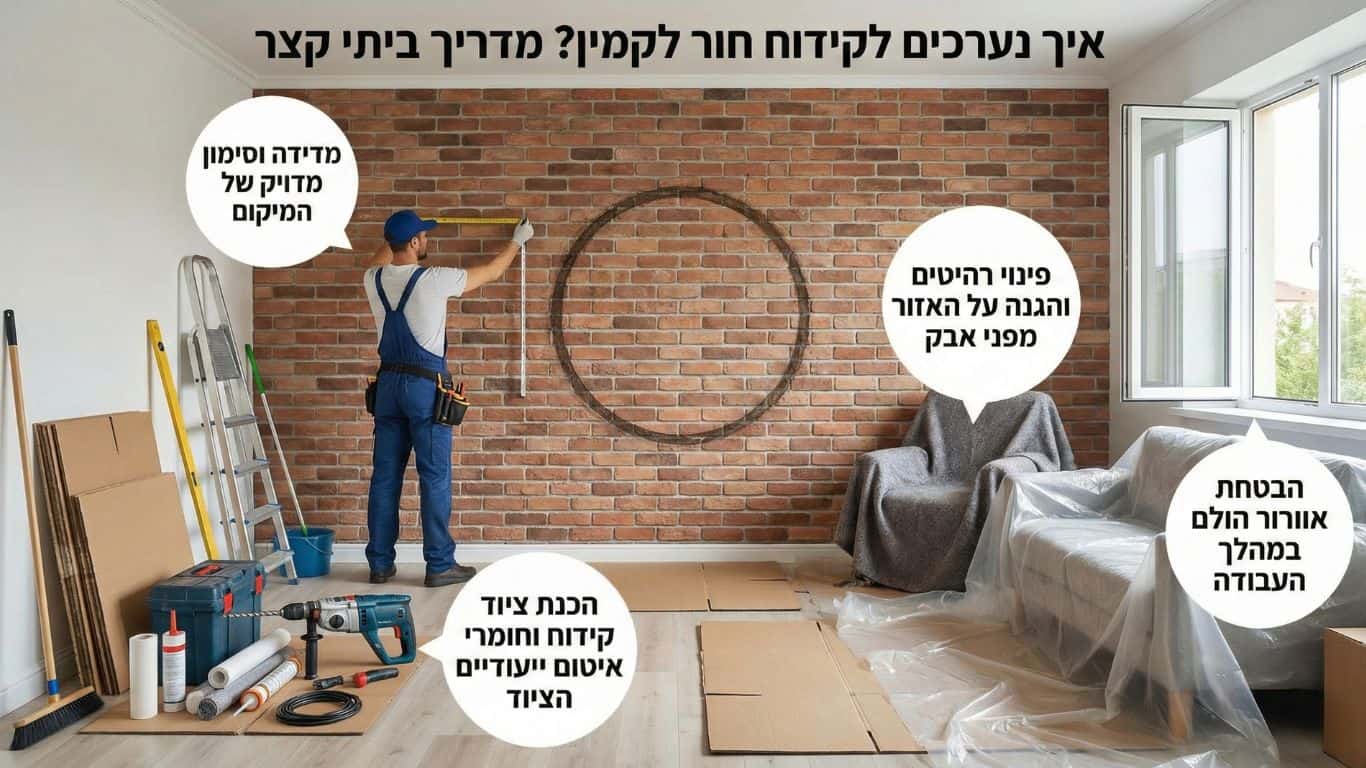 איך נערכים בבית לקידוח חור לקמין