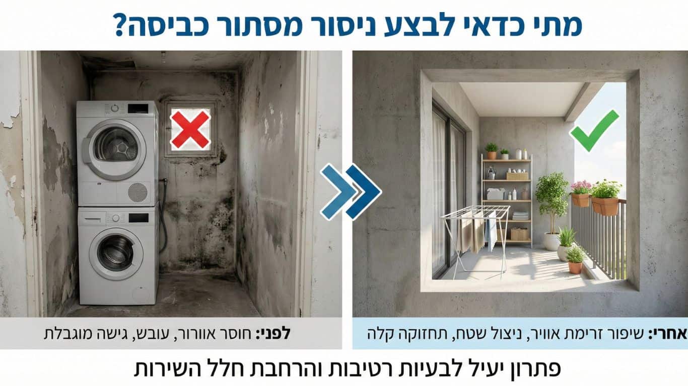 מתי כדאי לבצע ניסור מסתור כביסה