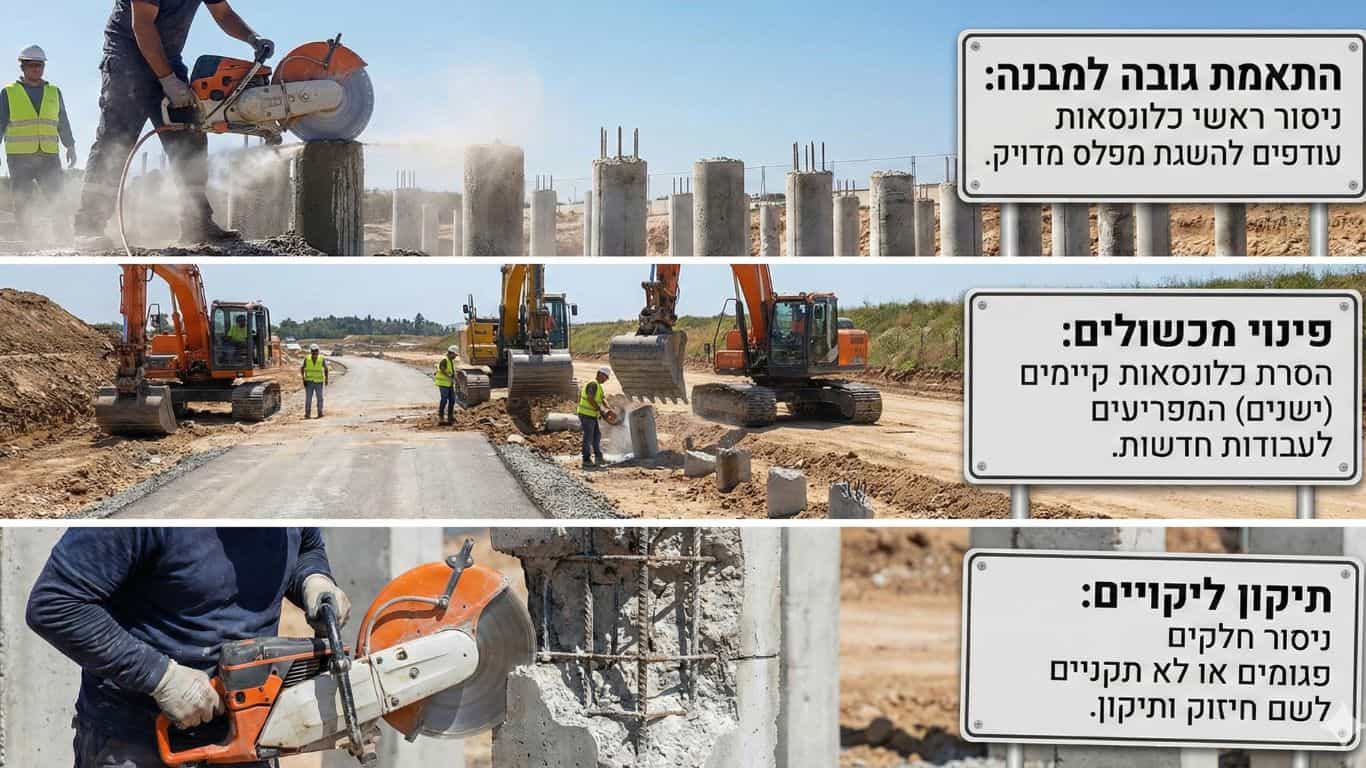 מתי נדרש ניסור של כלונסאות בטון