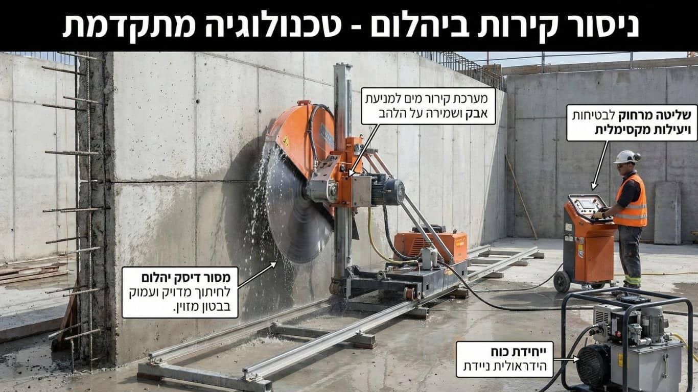 ניסור קירות ביהלום בטכנולוגיה מתקדמת
